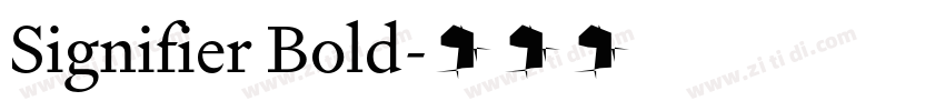 Signifier Bold字体转换